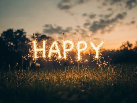 Happy fireworks Letter