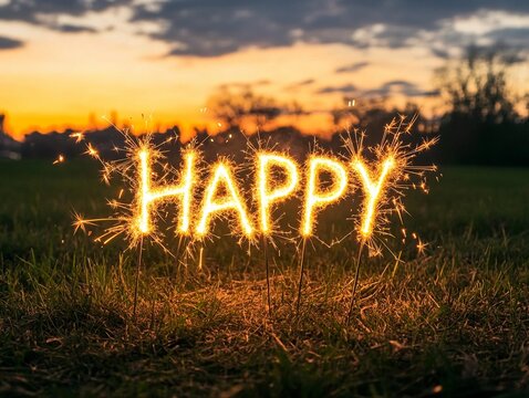 Happy fireworks Letter