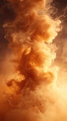 Poster - Ethereal mocha mousse smoke formation abstract environment digital art mystical atmosphere close-up view