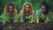 © Warakorn - Women planting trees and caring for nature as a symbol of growth and equality