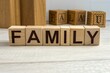 © Tekin - Stock photo family word on a wooden blocks