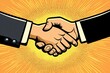 © firdan - business deal agreement concept, handshake teamwork of business merger and acquisition, success negotiation, hand shake, businessman shaking hand with partner to celebrate partnership, multi exposure