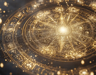 Canvas Print - Golden Celestial Chart