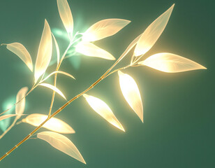 Sticker - Glowing Bamboo Leaves