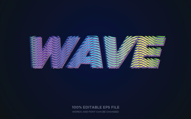 Fototapete - Wavy line editable text style effect	
