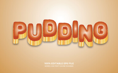 Poster - pudding 3d editable text style effect
