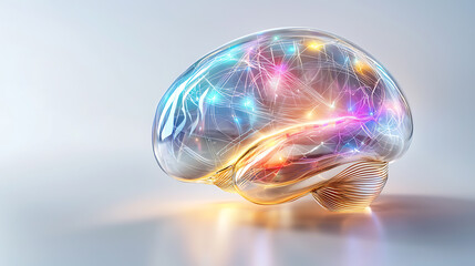 Poster - Innovative brain concept digital art technology environment abstract viewpoint neural networks for seo impact