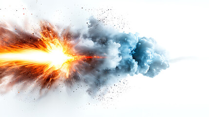 Poster - Explosive action and dynamic energy abstract fire and smoke explosion visual digital art abstract environment dramatic viewpoint