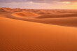 © He - Desert oasis landscape sunset sand dunes golden glow