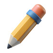 © Andrei - Plastic cartoon 3d icon of pencil