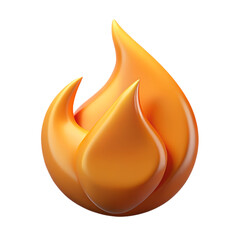Poster - Cartoon flame/fire icon