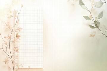 Aufkleber - Elegant planner layout featuring subtle grid lines and minimalist design for creative organization and planning. Generative AI