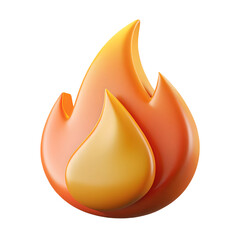 Poster - Cartoon flame/fire icon