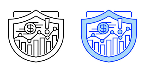 Poster - Risk Management Line Icon. linear style sign for mobile concept and web design. Outline vector icon.
