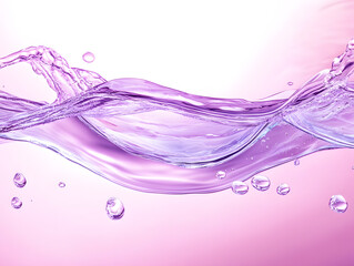 Poster - Dynamic purple water waves abstract art fluid motion vibrant colors close-up view aesthetic beauty