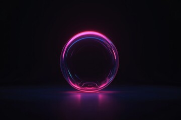 Poster - A glowing orb of light centered on a black gradient background