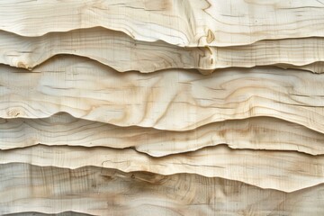 Poster - Close up of wavy wooden planks forming an abstract, textured background, ideal for design projects