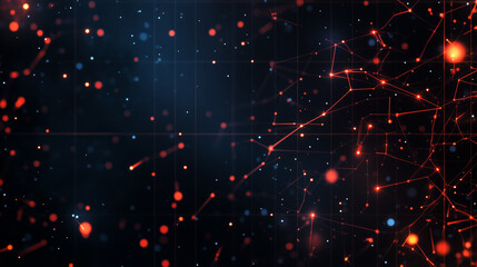 Poster - Colorful abstract digital background illustrating connectivity and technology in a modern design