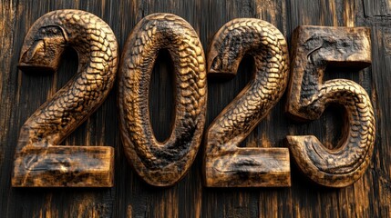 Poster - A unique digital rendering of wooden 