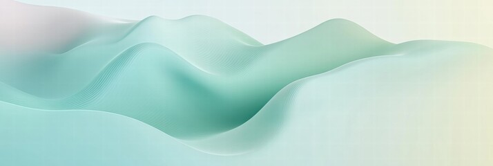 Leinwandbilder - Winding river flows through serene mountain range with minimalist design for text placement. Generative AI