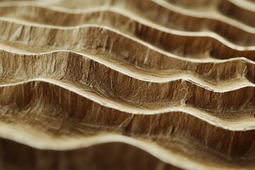 Poster - An abstract image capturing a wavy wooden texture with rich brown hues, evoking warmth and natural beauty, perfect for artistic and thematic designs.