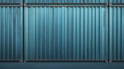 Poster - Cargo Containers Stacked in Industrial Warehouse Setting for Shipping and Storage Solutions