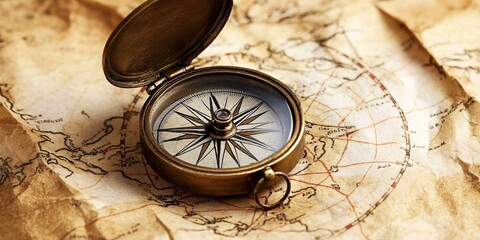 compass and map