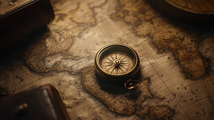 compass and map
