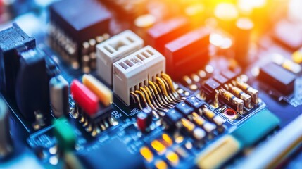 Poster - Close-Up of Wiring in High-Tech Environment