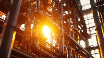 Poster - Futuristic Automated Production Environment with Bright Light