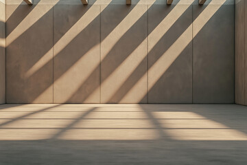 Aufkleber - A plain rooftop with a single skylight casting light on smooth concrete