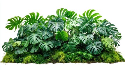 Fototapete - Lush Tropical Monstera Deliciosa Plant Arrangement