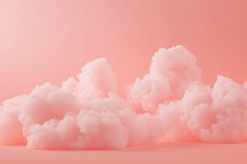 Poster - A delightful image of a cluster of soft pink clouds that create a dreamy, fantastical atmosphere, perfect for evoking warmth and imaginative contemplation.