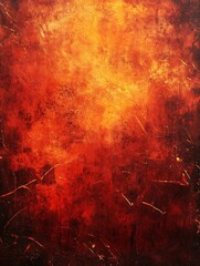 Aufkleber - Fiery Red and Orange Grunge Texture for Bold and Energetic Visual Design : Generative AI