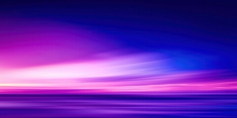 Poster - Beautiful purple sky with a blue ocean in the background