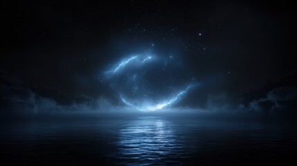 Wall Mural - a dark sky with a large cloud in the middle