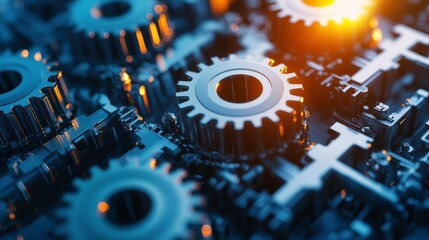 Poster - Advanced Industrial Components in Soft Light Setting
