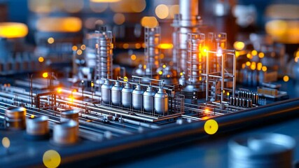 Poster - Industrial Equipment in Action with Advanced Technology and Bright Highlights