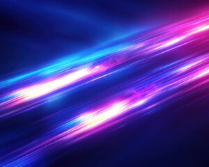 Poster - Neon electric blue gradient, glowing futuristic design with dynamic light streaks, tech-inspired, high-energy backdrop.