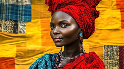 Fototapete - African Elegance: A Portrait of Strength and Beauty