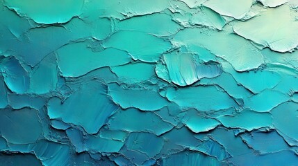 Poster - Bright teal turquoise lime green gradient. Neon metallic shimmer. Rough grain texture for futuristic vibrant designs.