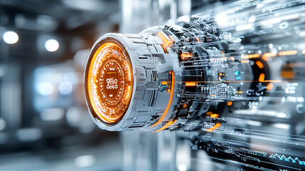 Poster - Innovative technology unleashes speed in futuristic scene digital environment abstract viewpoint sci-fi concept