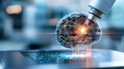 Poster - Innovative neural interface technology revolutionizing brain-computer interaction in high-tech laboratories