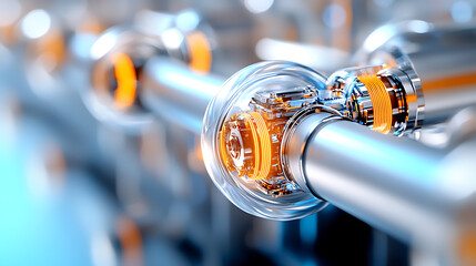 Poster - Innovative mechanical components technology facility industrial photography modern workspace close-up view engineering concept