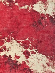 Poster - Vibrant Red and White Textured Background with Abstract Paint Splashes : Generative AI
