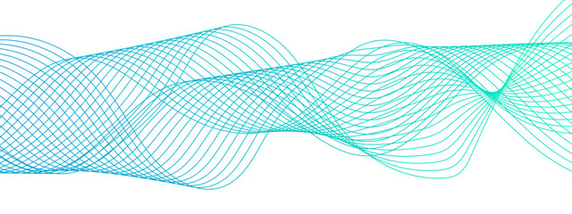 Fototapete - Abstract Blue background with waves. Minimal round lines waves background. Futuristic tech background with Curved wavy line. seamless wave pattern glowing science flowing line graphic template 