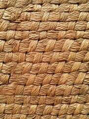 Poster - Closeup of Patterned Woven Basket Texture for EcoFriendly and Artisanal Projects Natural Fiber : Generative AI