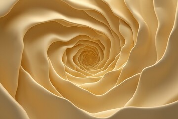 Poster - An abstract spiral design in shades of cream and gold