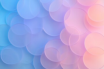 Poster - Overlapping translucent circles in soft pastel tones.