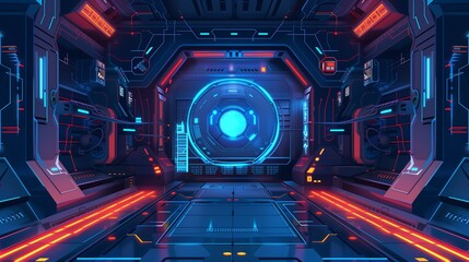 Fototapete - futuristic technology background cyber tech wallpaper
